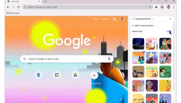 Google Chrome se vuelve más personalizable con nuevos temas y fondos de pantalla.