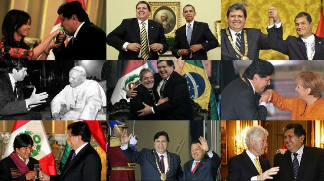 Alan García y sus encuentros con líderes mundiales. (Fotos: AP / AFP / Reuters).