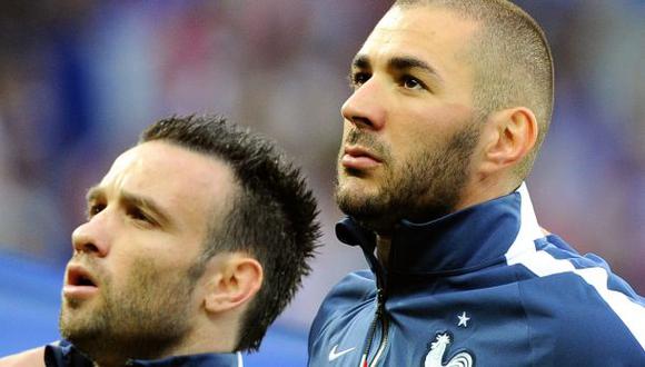 Benzema y Valbuena muestran su apoyo a Francia en la final