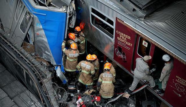 Al menos ocho heridos tras choque de dos trenes en Río de Janeiro. (Foto: EFE)