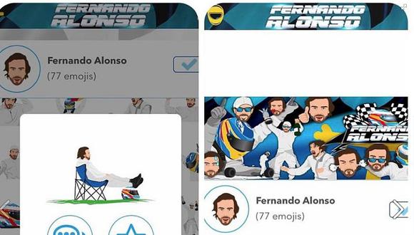 Antes de arrancar la temporada de Fórmula 1, Fernando Alonso lanzó sus propios emojis. (foto: captura)