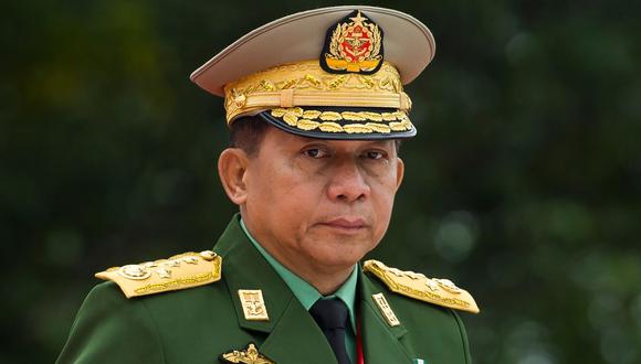 El general golpista Min Aung Hlaing encabeza el golpe de Estado en Birmania. (Foto: Ye Aung THU / AFP).