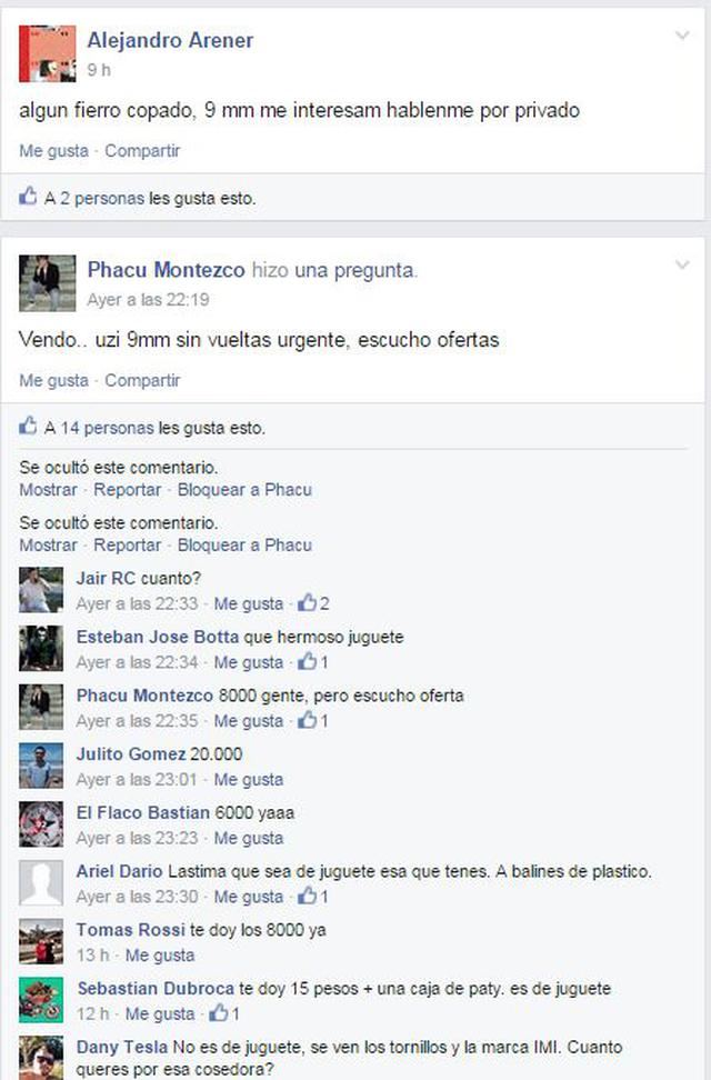 Facebook: denuncien a grupo que compra y vende armas en Rosario - 2