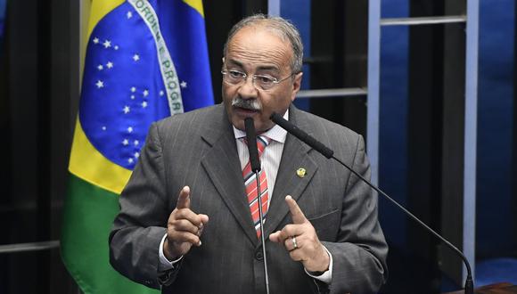 Esta imagen muestra al senador Chico Rodrigues hablando en el Plenario del Senado en Brasilia, el 11 de febrero de 2020. (AFP / BRAZILIAN SENATE / MARCOS OLIVEIRA).