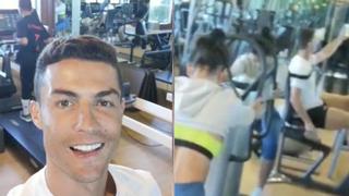 Cristiano Ronaldo presume de entrenamiento familiar con su hijo y su novia en Instagram | VIDEO