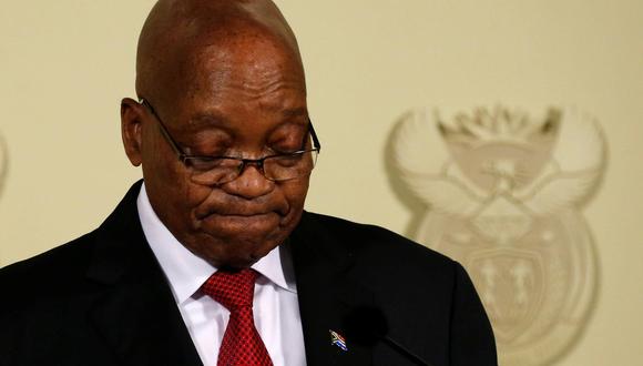Jacob Zuma anunció su dimisión durante un mensaje transmitido por la televisión sudafricana. (Reuters)