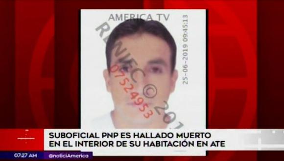 César Mauricio Huatuco Egoavil fue hallado sin vida al interior de una habitación en Ate. (Captura: América Noticias)