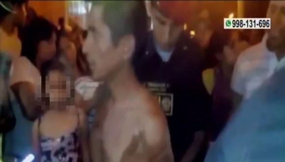 Víctor Manuel Purizaca Lévano  fue atrapado por vecinos al ser denunciado de tocamientos indebidos a una menor de 9 años (Captura: América Noticias)