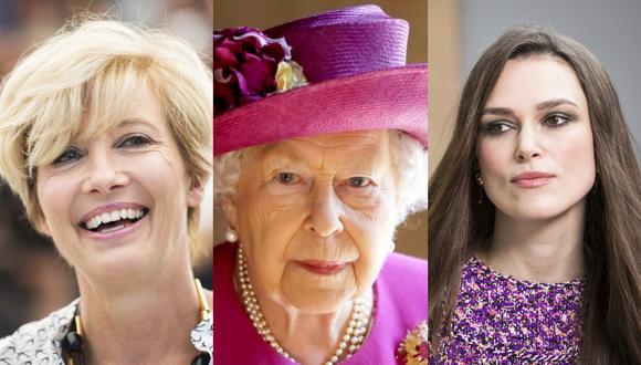 La reina Isabel II condecora a las actrices Emma Thompson y Keira Knightley. (Fotos: AP/Arthur Mola | Reuters/Kirsty Wigglesworth | AP/Vianney Le Caer)