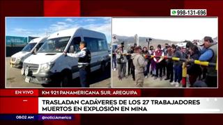 Arequipa: trasladan cuerpos de los 27 mineros fallecidos durante explosión en mina | VIDEO