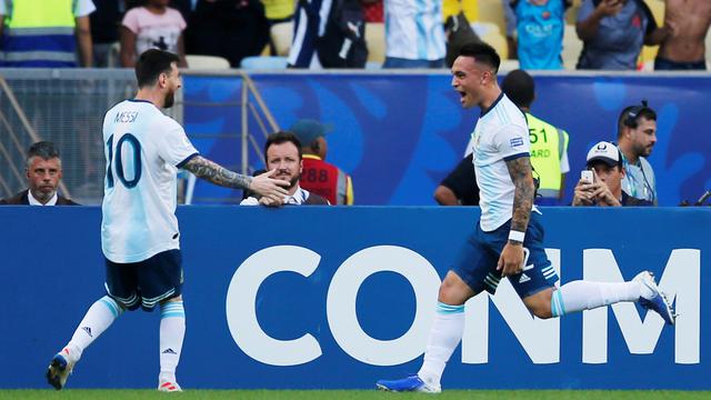 Gol de Lautaro Martínez en el Argentina vs. Venezuela por Copa América. (Foto: AFP)