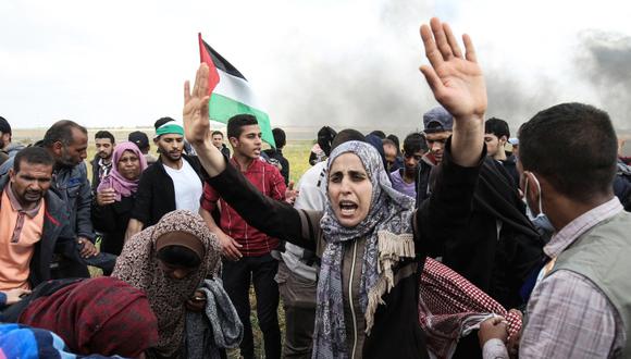 Palestinos protagonizaron cruentos enfrentamientos contra soldados de Israel en la Franja de Gaza. (Foto: AFP/Said Khatib)