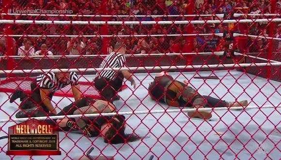 Roman Reigns se mantiene como Campeón Universal, pues se determinó empate en su combate ante Braun Strowman, luego de la irrupción de Brock Lesnar. (Foto: WWE)