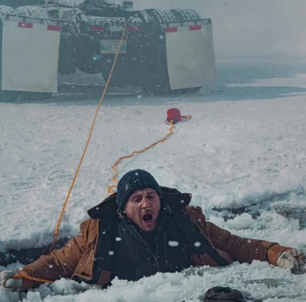 Liam Neeson in scene of "Ice Road".  (Photo: Diffusion)