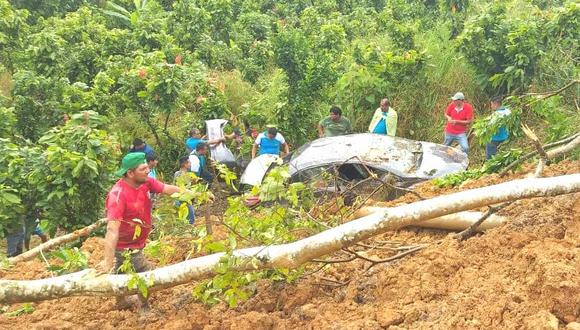 Hecho ocurrió en la carretera Fernando Belaúnde Terry, cerca de la localidad de Pendencia, en el distrito de Daniel Alomias Robles. (Foto: Lester Pereyra)