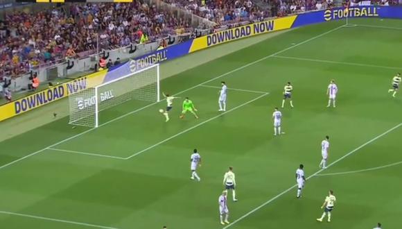 Gol de Julián Álvarez: mira el 1-0 del Barcelona vs Manchester City en Camp Nou | Foto: captura