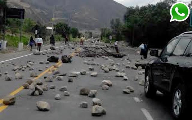 Vía WhatsApp: ciudadanos bloquean vía Huaraz-Caraz por 48 horas - 1