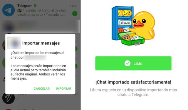 This way you can import WhatsApp messages to Telegram.  (Photo: MAG)