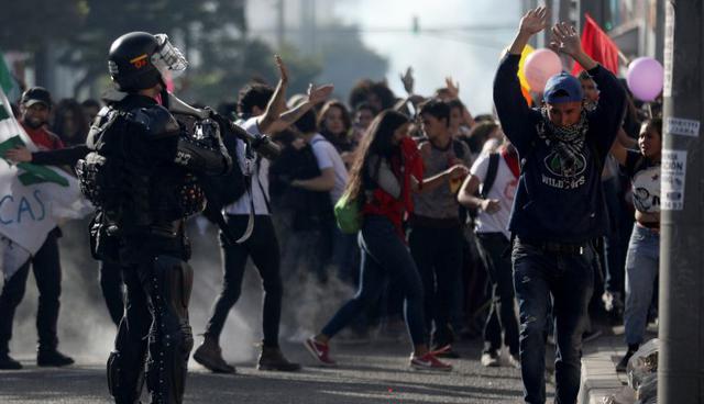 Colombia: Disturbios en la última protesta estudiantil del año en Bogotá&nbsp;(Foto: Reuters).