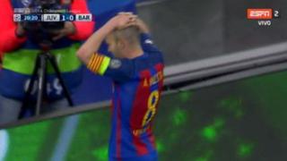 La espectacular reacción de Buffon ante remate de Iniesta