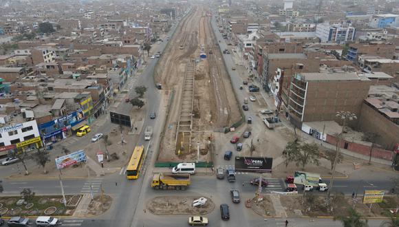 Un 77% de avance reporta a la fecha la ampliación del tramo norte del Metropolitano. (Foto: Jorge Cerdan/ GEC)