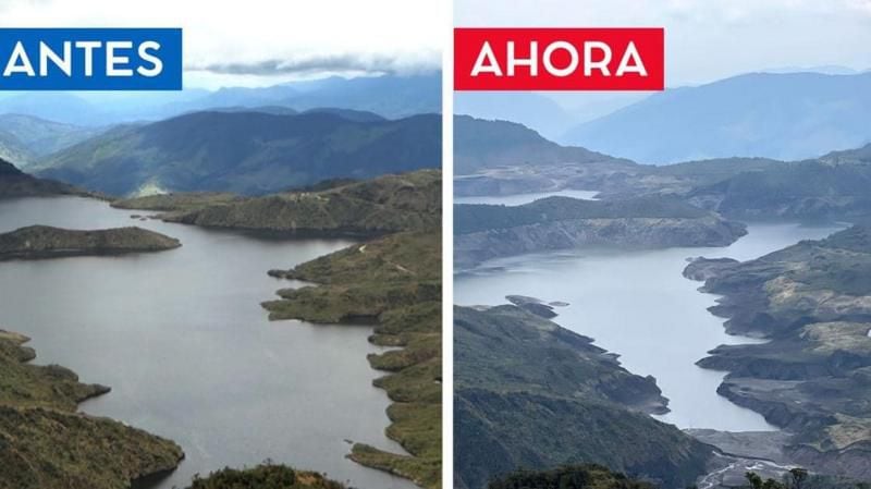 This is what the San Rafael reservoir looks like, responsible for supplying water to the north of Bogotá and the municipalities of La Calera, Sopó and Guasca. 