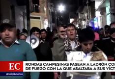 Cajamarca: ronderos pasean a ladrón con el arma que utilizaba para asaltar | VIDEO