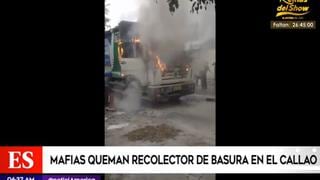 Incendian camión recolector de basura por venganza en el Callao