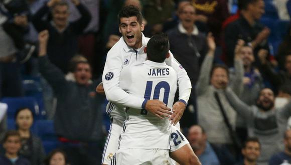 El Real Madrid inició su pretemporada con la presencia de Álvaro Morata y James Rodríguez. ¿Acaso continuarán ligados a la 'Casa Blanca'? (Foto: AFP)