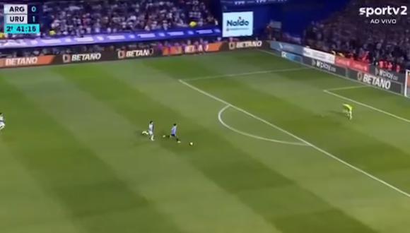 Gol de Darwin Núñez: Uruguay vence 2-0 a Argentina por Eliminatorias 2026 | VIDEO. (Foto: captura Sport tv)