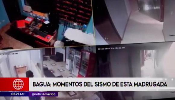 Así se sintió el sismo de gran intensidad en Bagua (Captura: América Noticias)