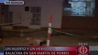 San Martín de Porres: un muerto y un herido en ataque a balazos