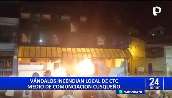Los sujetos perpetraron este martes, 13 de diciembre, tres atentados contra las instalaciones del canal de televisión CTC.