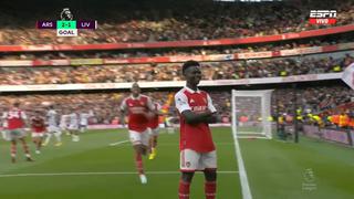 Gol de Bukayo Saka para Arsenal: así fue la gran jugada del 2-1 sobre Liverpool | VIDEO