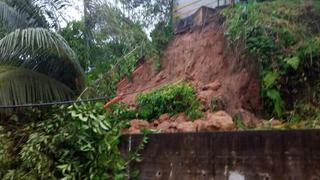 Dos derrumbes en Ucayali debido a fuertes lluvias desde ayer