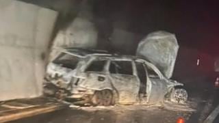Así quedó el auto incendiado de un árbitro en Bosnia por los hinchas del Velez Mostar | VIDEO
