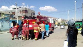 Junín: en estas condiciones opera único vehículo de bomberosdel distrito El Tambo
