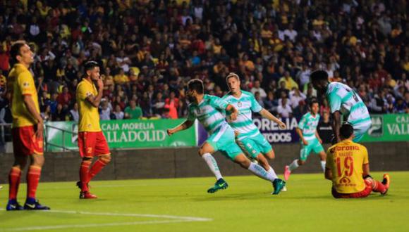 Monarcas Morelia igualó 1-1 ante Santos en debut de Andy Polo