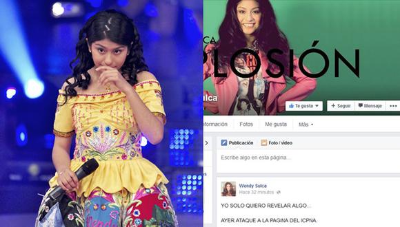 Wendy Sulca: Facebook de la cantante fue hackeado