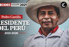 Pedro Castillo: JNE lo proclama presidente electo para el periodo 2021-2026