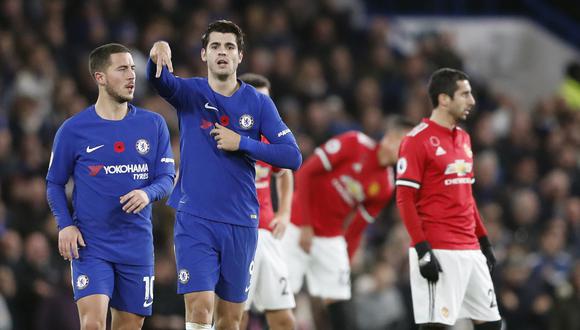 Chelsea ganó 1-0 al Manchester United con gol de Álvaro Morata. (Foto: AFP)