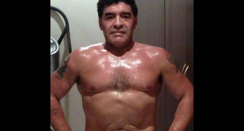 Maradona perdió 20 kilos gracias a una rutina de ejercicio. (Foto: @trainerborges)
