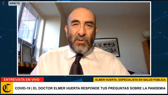 Entrevista al doctor Elmer Huerta. (Foto: Captura de video)