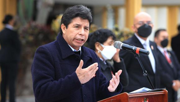 Pedro Castillo se pronunció desde San Martín. Foto: Presidencia