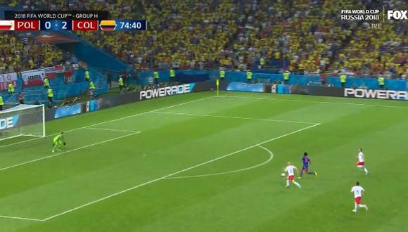 Colombia vs. Polonia: Cuadrado selló goleada con sutil definición en el duelo por Rusia 2018. (Foto: Captura de video)