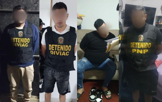 The National Police arrested 24 people alleged to be members of the criminal organization.  Similarly, he arrested 8 others in flamant delicto.  (Photos: National Police)