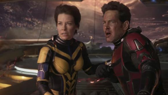 Evangeline Lilly y Paul Rudd  en una escena de "Ant-Man and the Wasp: Quantumania".