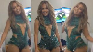 El sexy calentamiento de J.Lo antes de cantar en el Mundial