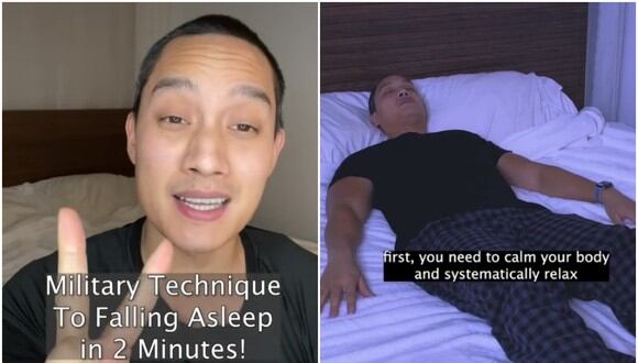 La técnica militar que permite conciliar el sueño en dos minutos. (Foto: @justin_agustin)