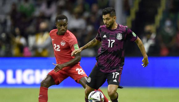 México y Canadá se enfrentaron por las Eliminatorias Qatar 2022 de la Concacaf. (Foto: AFP)